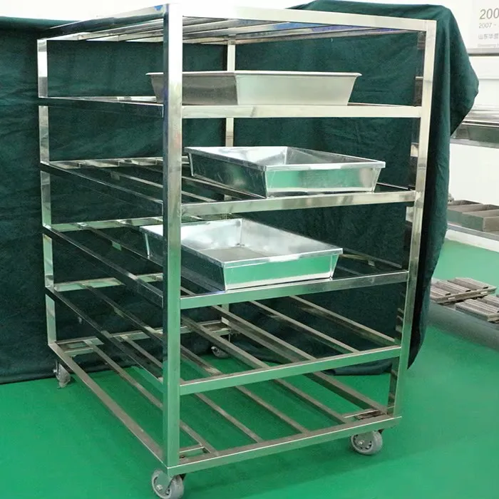 Stainless Steel Forced Freezer Trolley with Multi-Tier Pallet Rack for Refrigeration, Meat Processing and Freezer Applications