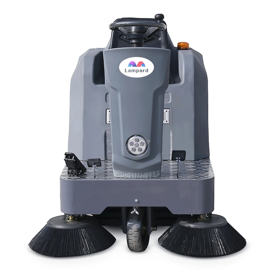 Driving Road Sweeper Ride on Electric Automatic Floor Sweeper With Spray Street Dust Vacuum Cleaner