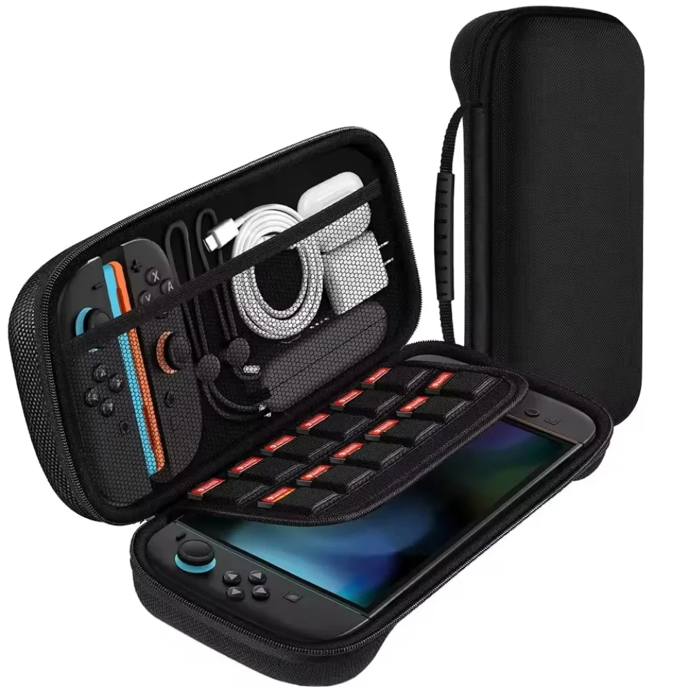 product portable hard shell pouch carrying travel game bag for nintendo switch 2 accessories holds 12 game cartridge laudtec-2