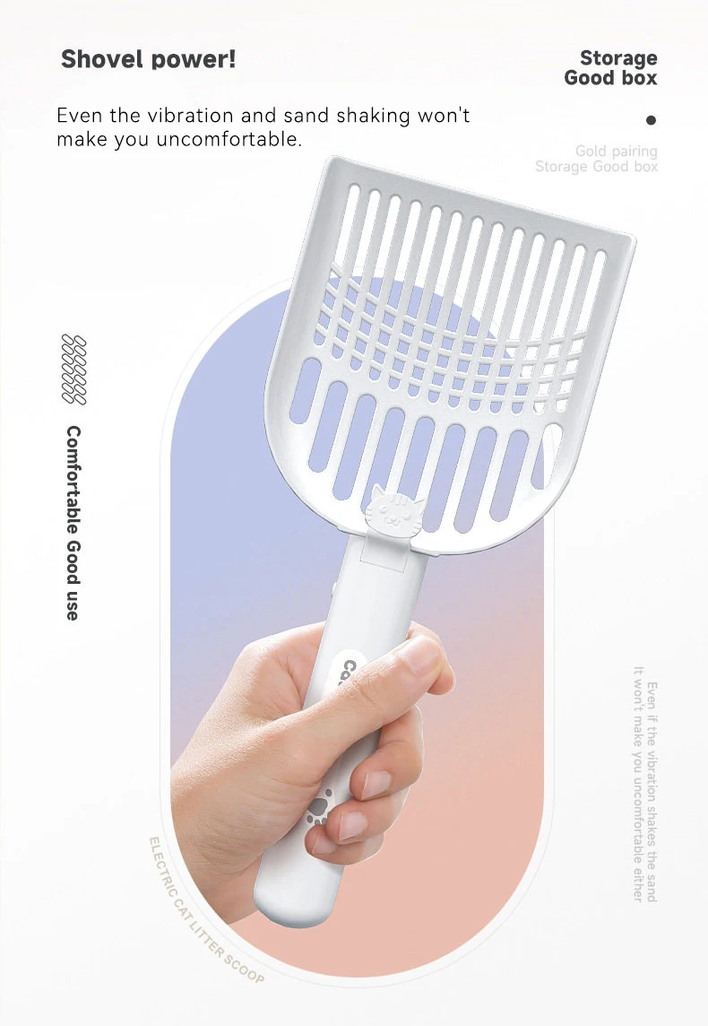 Pet Automatic Plastic cat Litter Shovel Electric Shaking Shovel Excrement Sieve Sand Custom Label Cleaning Shovel supplier