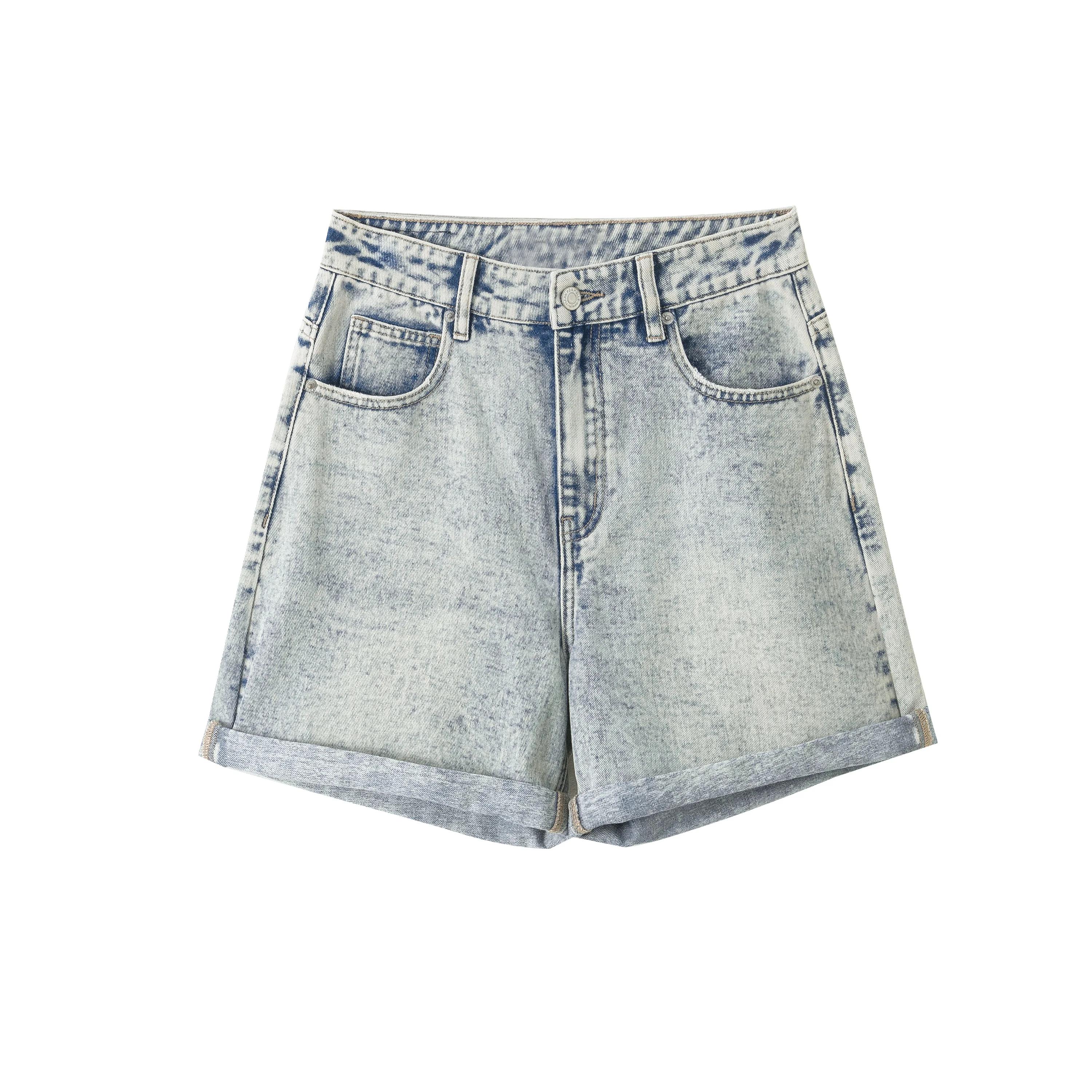 Clothing Manufacturers Washed Vintage Ladies Custom Denim Pants Denim Shorts Women's Shorts Women Jeans