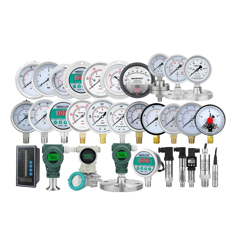 MAIRUIKESI Customizable Large Dial 2.5-400bar Gas Pressure Gauge Meter Full Stainless Steel Manometer Gauge