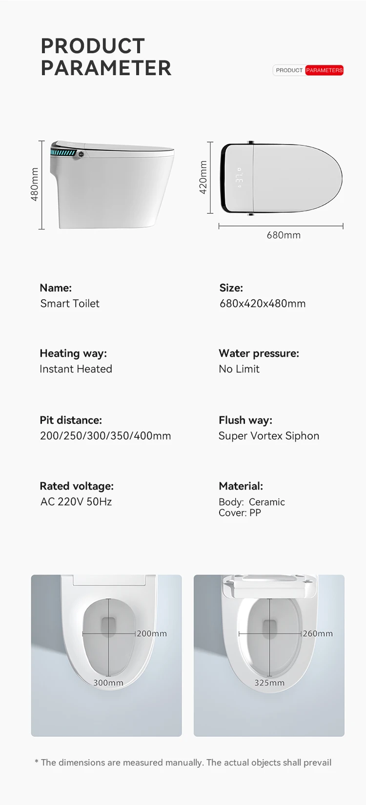 product automatic sanitary ware floor mounted creamic bathroom intelligent wc smart toilet for hotel-10
