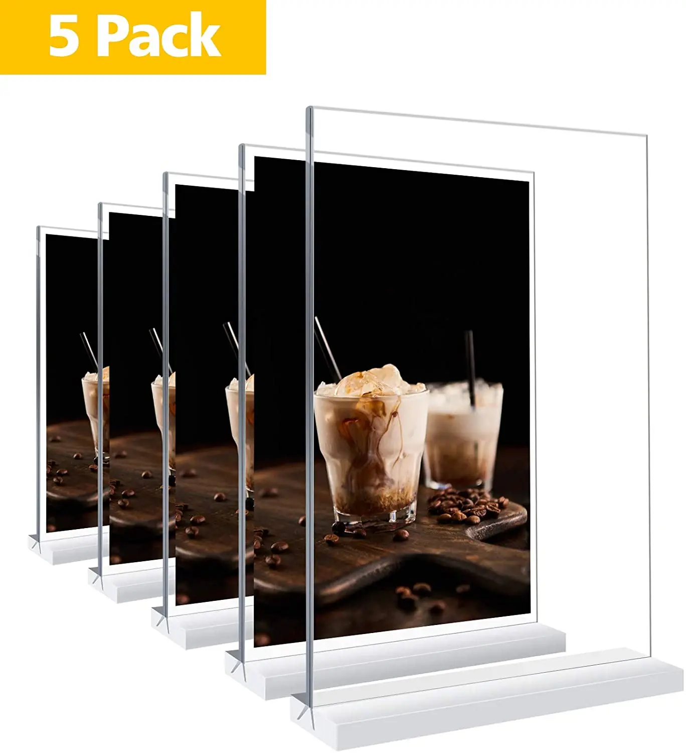 Custom Clear Acrylic Frame Photo Double Side Sign Holder