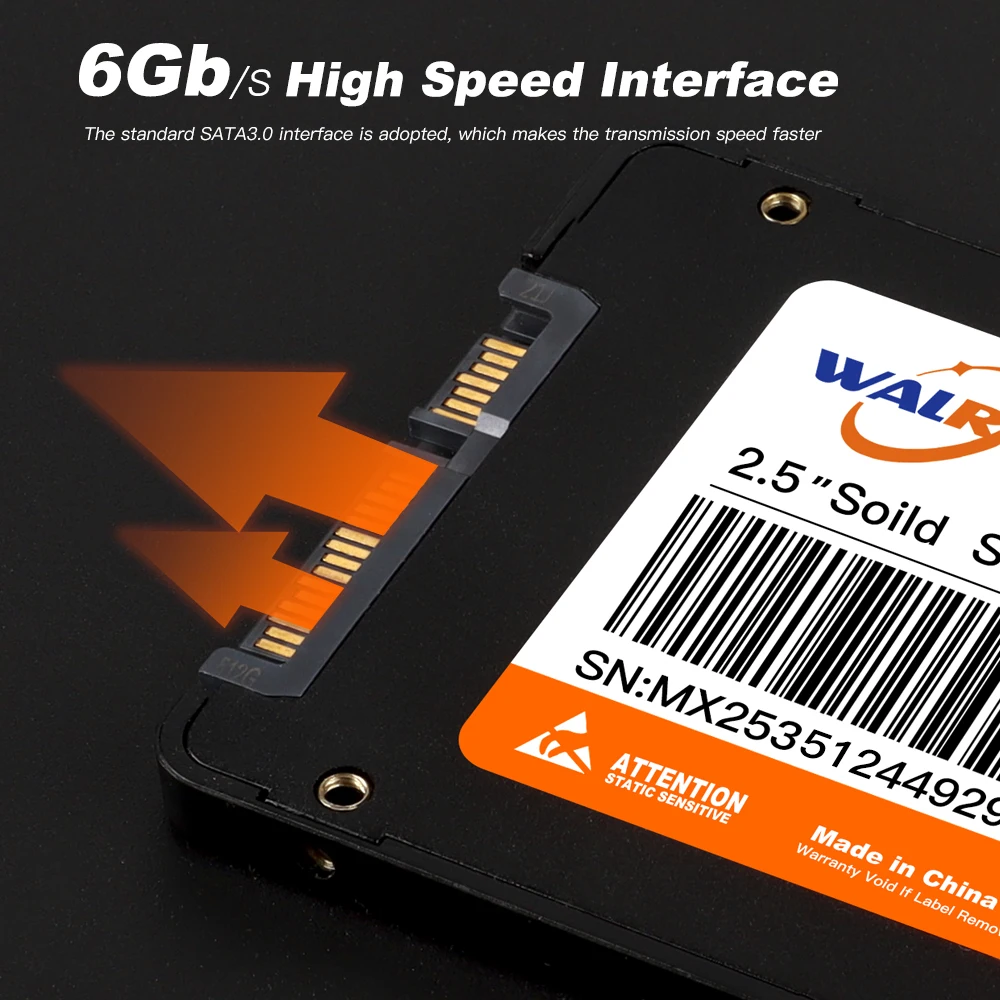Walram Solid State Drive Hard Disk Drive SSD 120GB 128GB 240GB 256GB 480GB 512G 1TB for Laptop Desktop