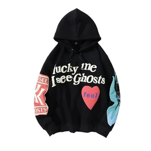 Unisex Fashion 2026 New Fleece Lined Eco-Friendly Sweatshirt Rapper Long Sleeve Hip Pop Hooded Custom Puff Print Hoodie Women