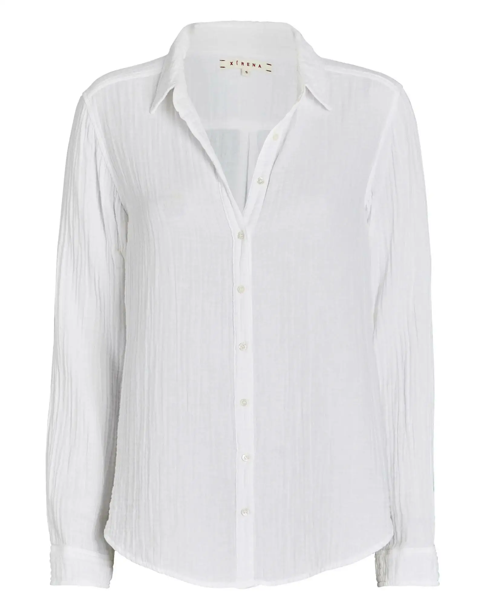 Women's Double Gauze Long Sleeve Button Down Shirt