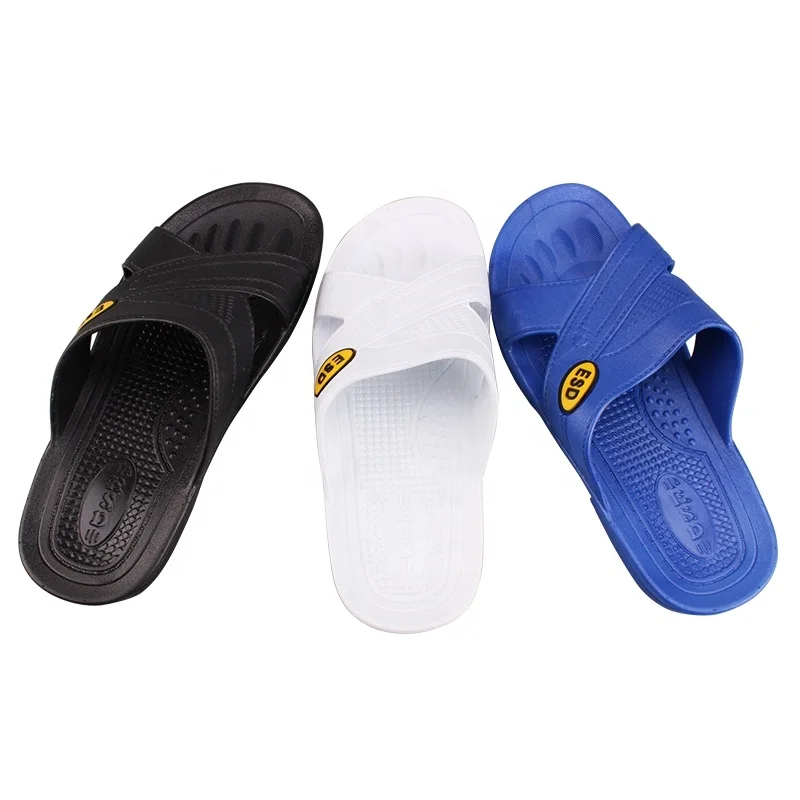 Unisex SPU Anti-Static Work Safety Sandal Cleanroom ESD Slipper for Electronics & Semiconductor Factory Antistatic Clog Sandal