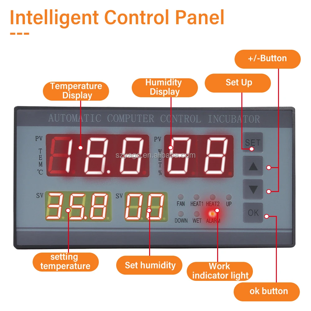 Digital Automatic Small Egg Incubator Thermostat Controller for Humidity and Temperature Controlling XM-18