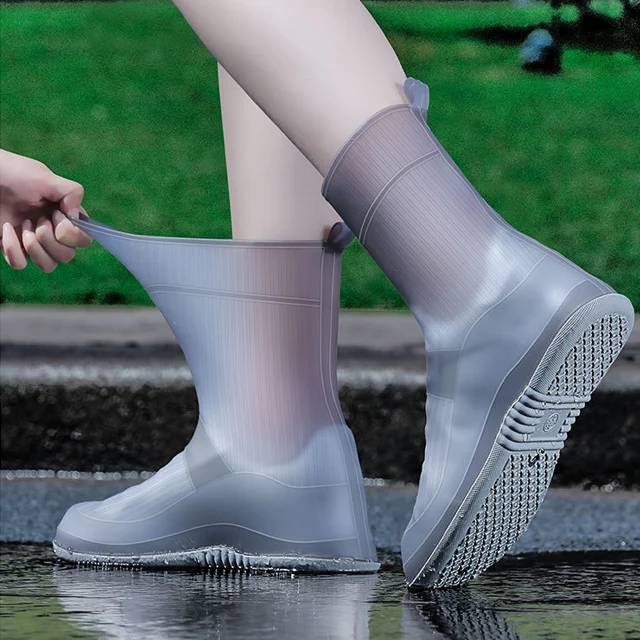 Waterproof Rain Boots For Adult Men And Women Kids Silicone Rain Shoes