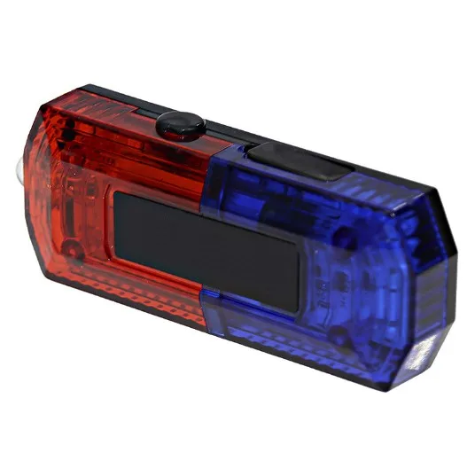 Traffic Guidance Patrol Night Light Led Red Blue Flashing Torch Light Shoulder Lamp