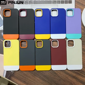 New Contrast Color For iPhone 12 Phone Case 3 In 1 Fashion Color Shockproof Mobile Cover For iPhone 13 Pro Max Factory Wholesale