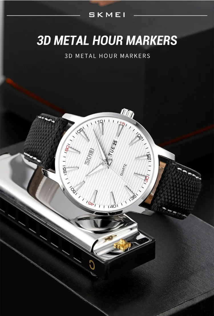 Оптовая продажа с фабрики Skmei 9303, модные наручные часы, кварцевые часы, наручные часы для мужчин с кожаным ремешком