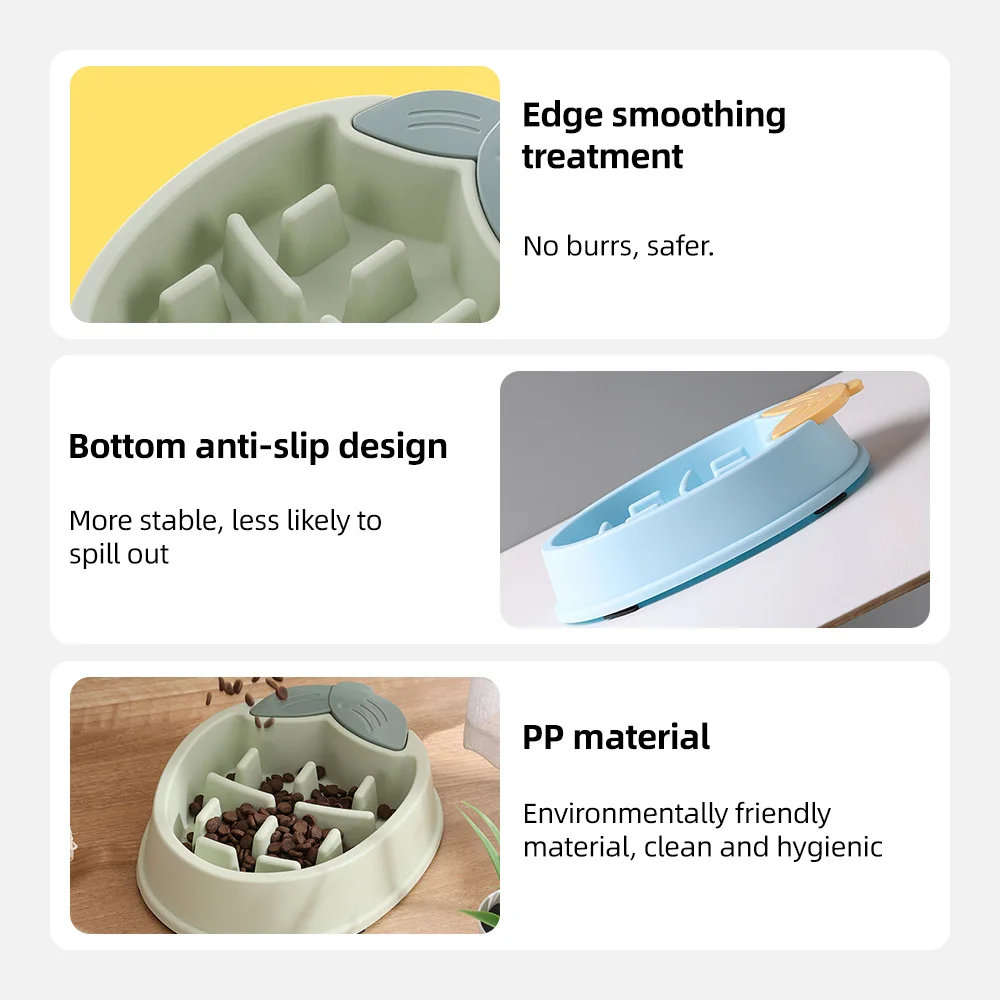 Wholesale Slip Resistant Slow Feeder Dog Bowl Pet Healthy PP Plastic S - product detail 5