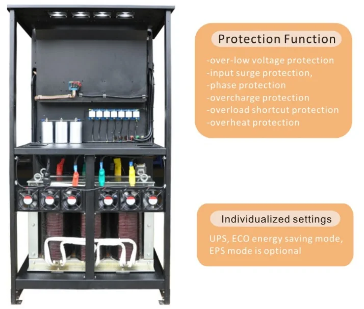 20 Kva Ups Online Ups with Battery Bank and Cabinet Price Power Supply Pure Sine Wave Ups