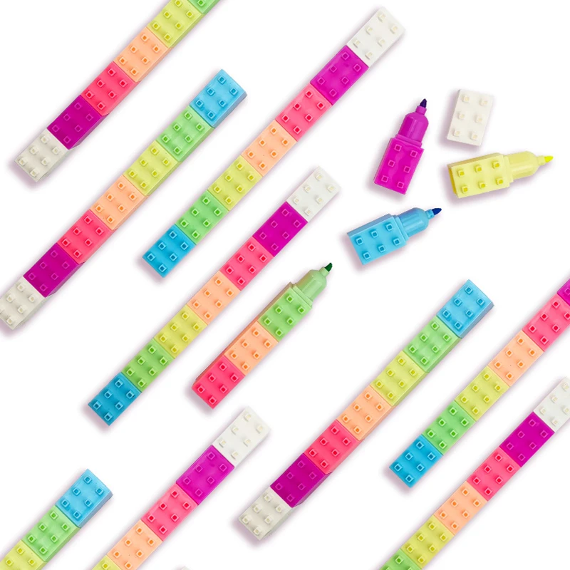 Amazon.co.jp: 水彩ペンセット ビルディングブロック蛍光ペン