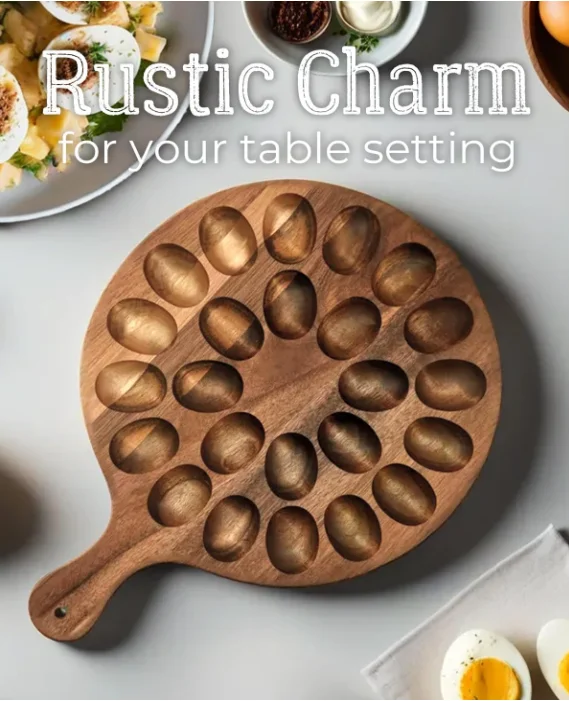 Deviled Egg Platter Deviled Egg Tray Catering Platter Eggs Serving Tray With Handle | UK