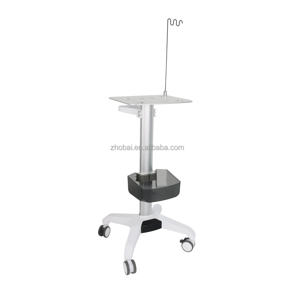 All One VESA Modern Hospital Trolley Height Adjustable Mobile Medical Laptop Cart Cable Winder Storage Arm Dental School 3