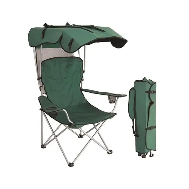 Outdoor Heavy Duty Oversized Portable Folding Beach Fishing Lawn Camping Chair With Padded Hard Armrest