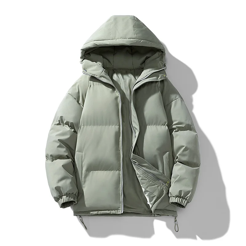 Unisex Winter Puffer with Custom Drop Shipping Poly Filled Warm Padded Down Coat Overcoat mens_voghion.com
