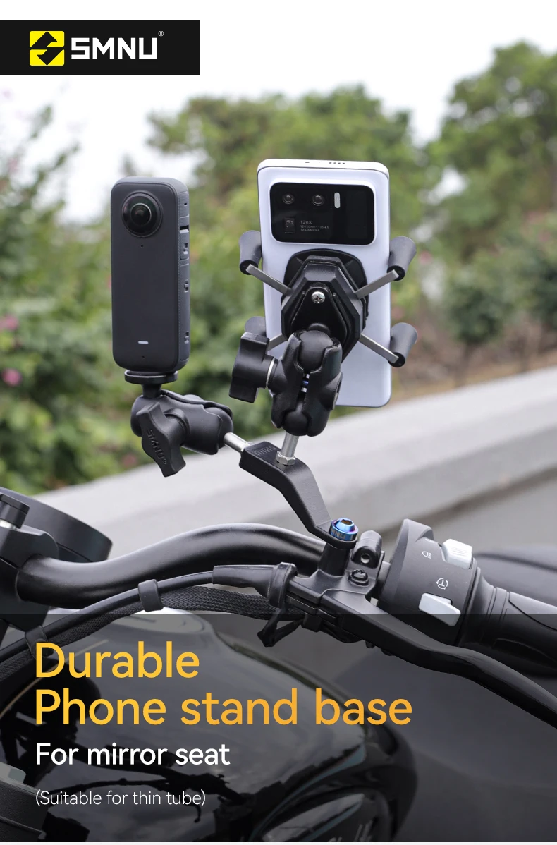 Aluminum Alloy Strong Wear Resistant 25mm Standard M6 Double Ball Head Base For Motorcycle Phone Holder Phone Mount Grip manufacture