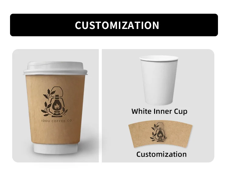 12oz Best Selling Paper Cup with Lid - Custom Logo Printed