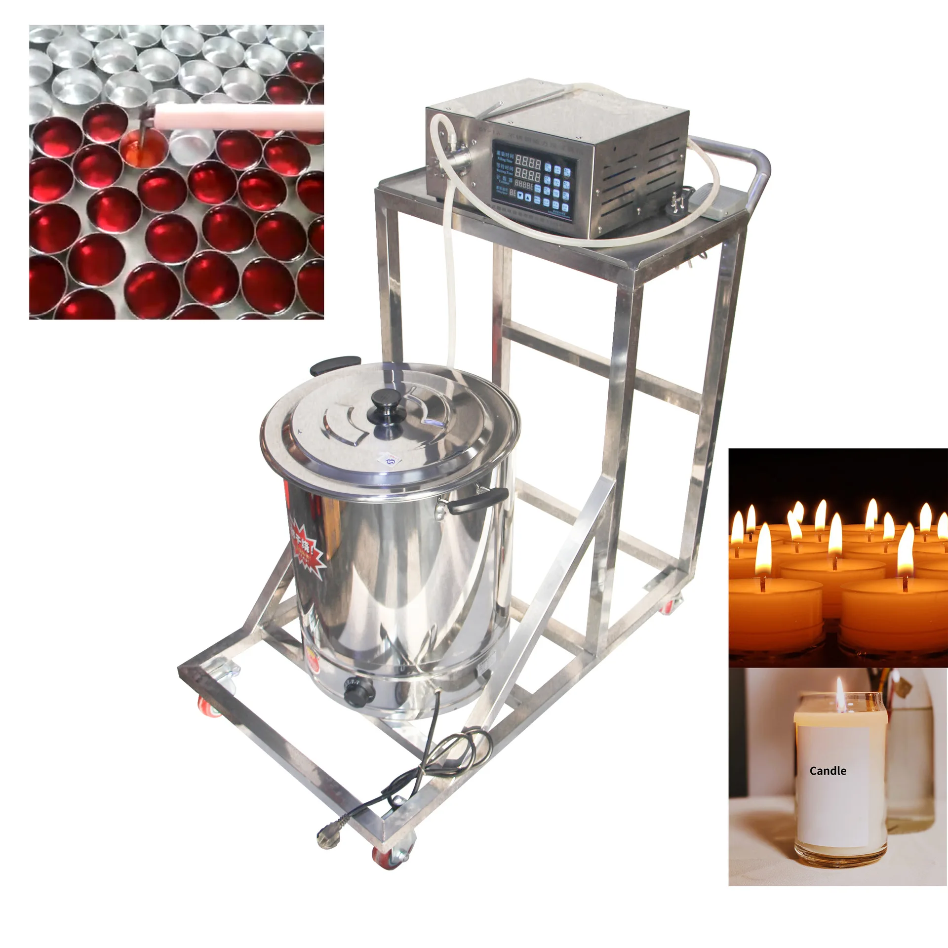TEBAK Hot Filling Machine Candle Filling Machine Wax Melting Scented Candle Semi Auto Desktop Candle Making Machine