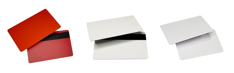 Custom printabler professional 0.45mm pvc inkjet silver/white plastic blank chip cards with magnetic stripe