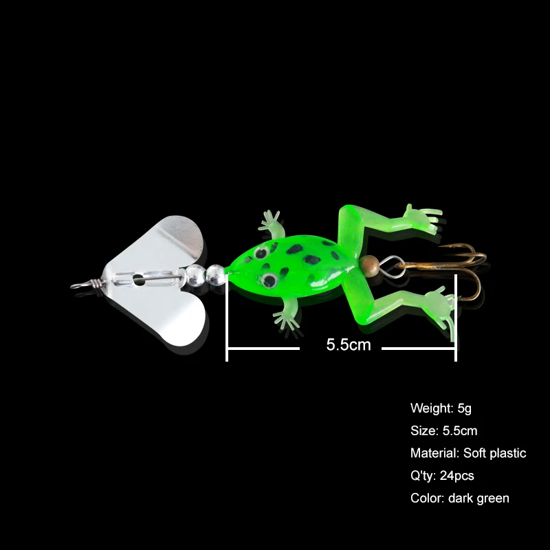 ソフトプラスチック製緑色ルアー Fishing-Lure-Artificial-Soft-