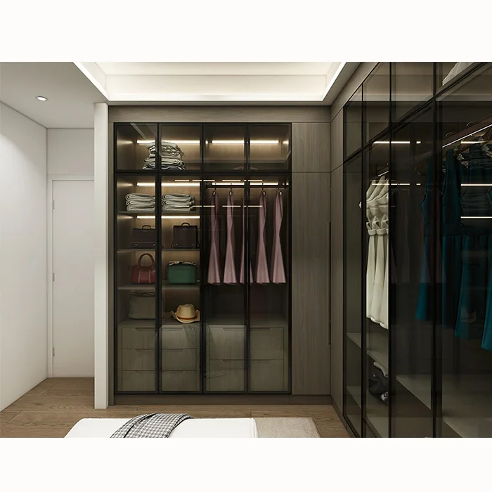 Modular White Drawers for Inside Wardrobe Cabinet Set Narrow Cloakroom
