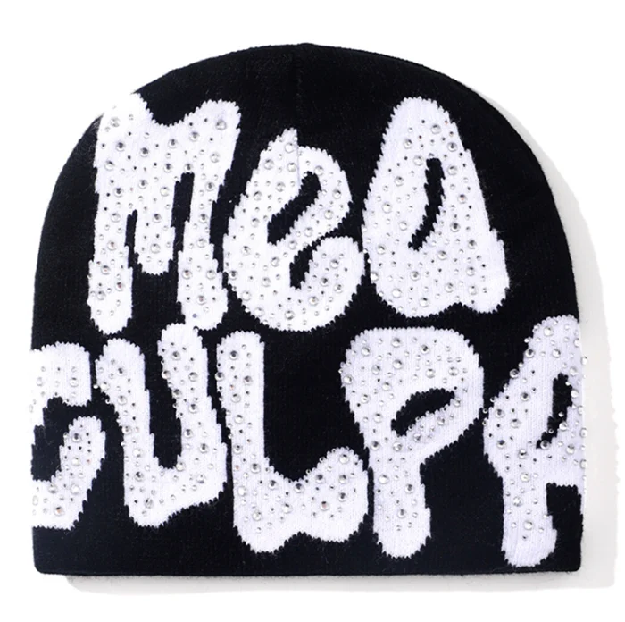 Mea Culpa Y2K Beanie Y2K Westwood Beanie Mea Culpa Westwood Beanie  Streetwear Hat Vintage Retro Design Japanese Wool Gifts for Her 