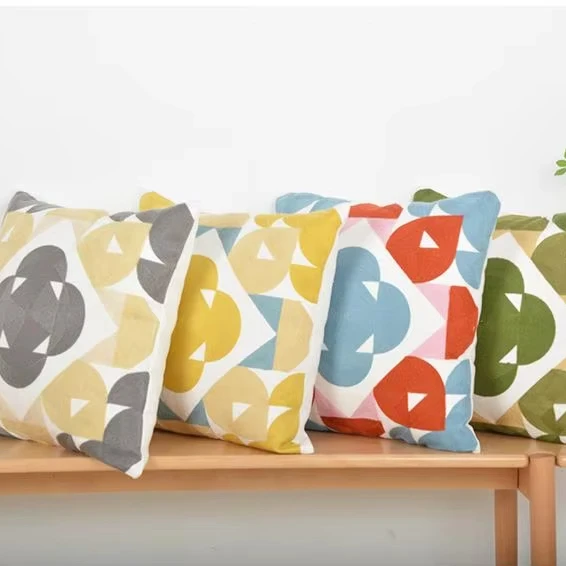 Aoyatex moderni dizajn kvadratni blazin za kavč iz 100 % poliestra z ustvarjalnim tiskom, udobni preprosti slog za dom