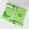 Green printed mailing bag