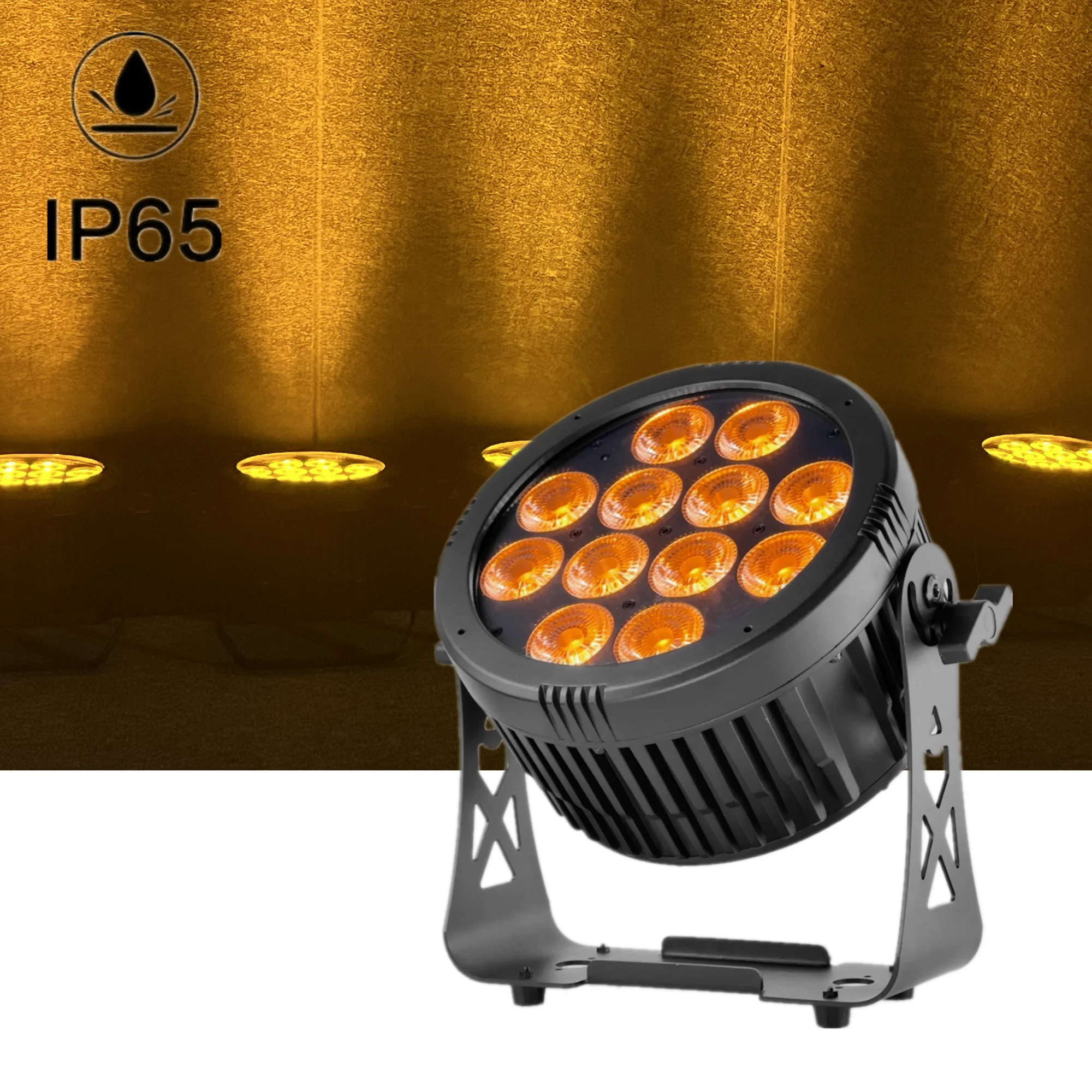 Outdoor Waterproof LED Battery Par Light 12 * 18W 6in1 RGBWA+UV