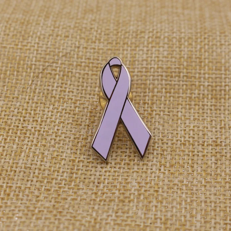 Прямая поставка с завода оптовая продажа значок на лацкан для выявления рака молочной железы розовая черная лента