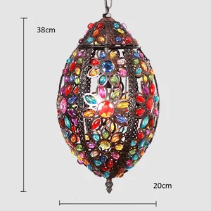 Moroccan Lanterns with Colourful Jewel Pendant Light NS-124026