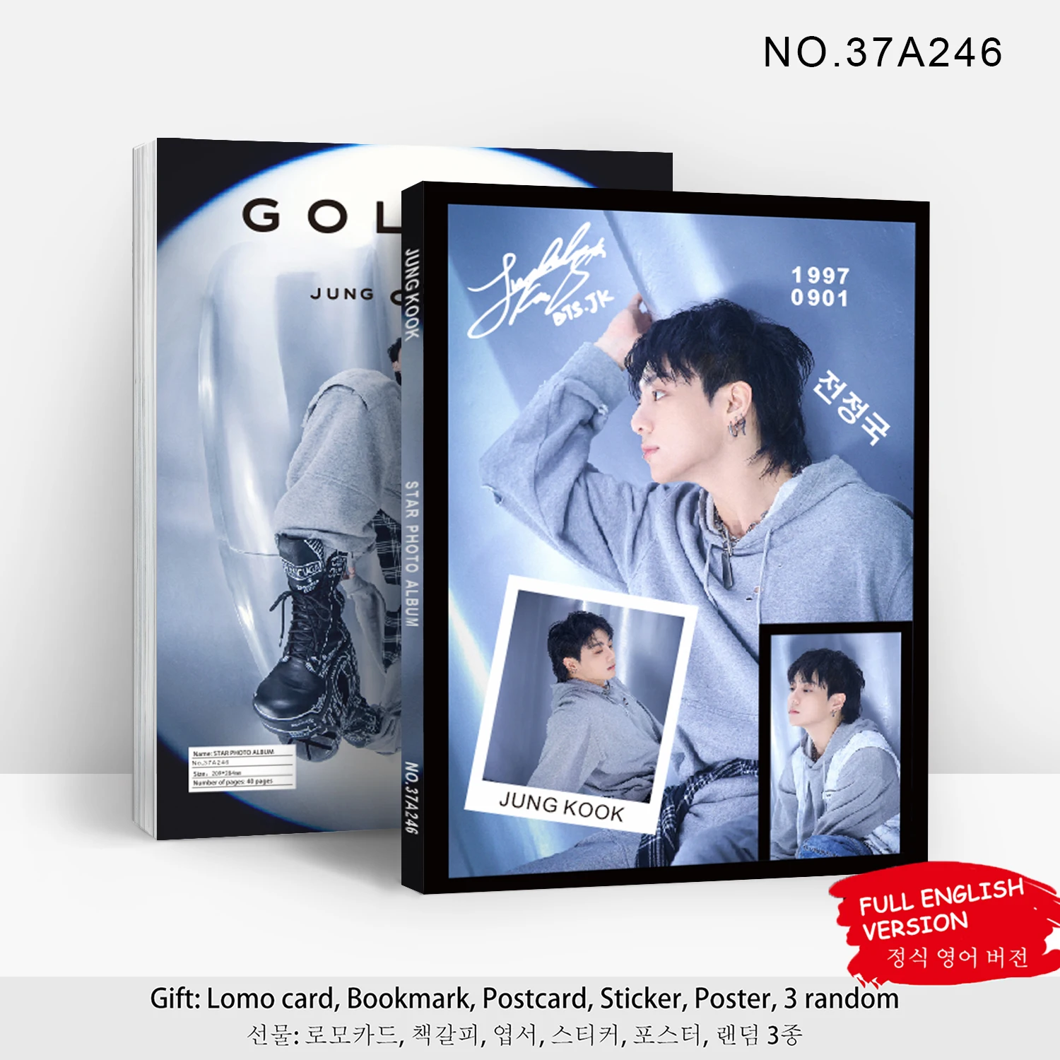 KPOP JUNGKOOK Album GOLDEN - Star Photo Album in Stock