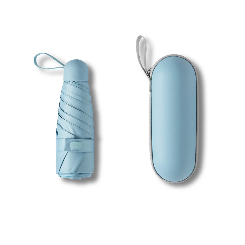 New Arrived Capsule EVA case Easy Carry Folding Three Folding Umbrella