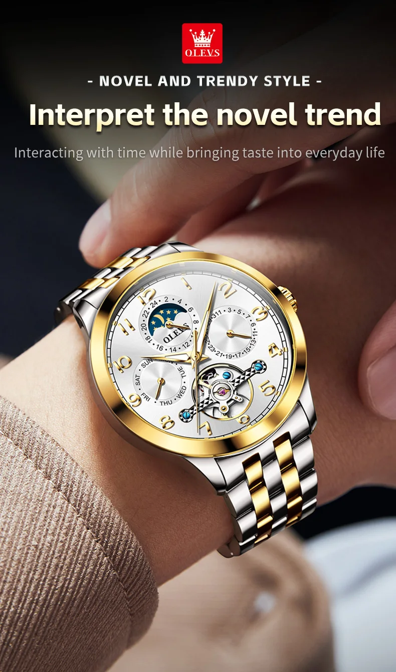 OLEVS 7018 Automatic Mechanical Watch description image 2