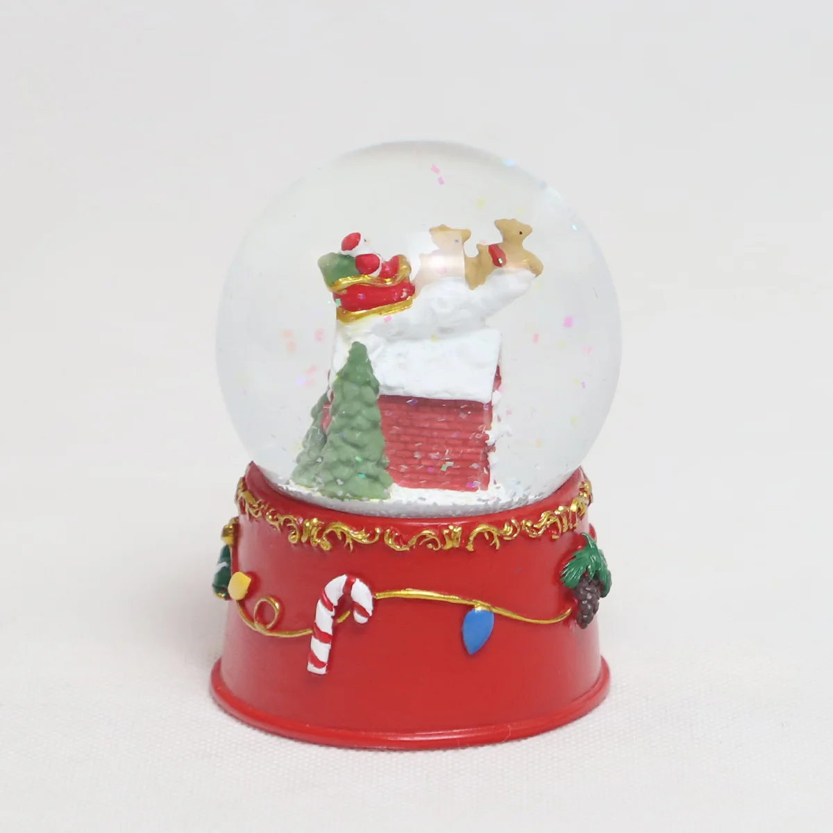 Creative music sleigh Christmas crystal ball ball decoration floating snow water for home living room decorations