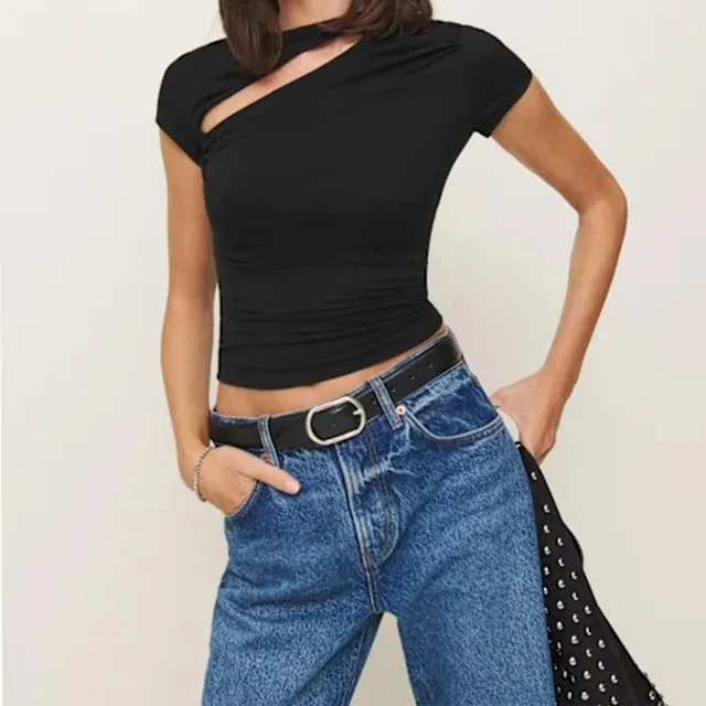 Premium Quality Stylish Design Black Top Eco-Friendly Anti-Pilling Fabric for Daily Chic & Casual Gatherings