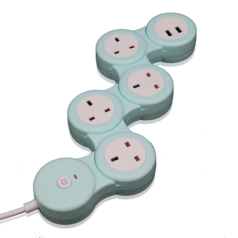 Modern Designed Power Strip with Extension Cord Switch and Light