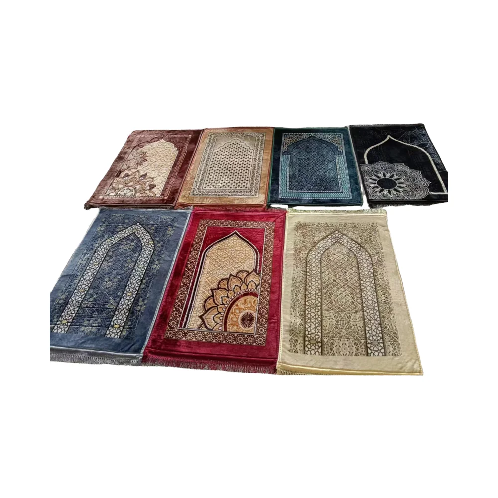 Thick Embossed Turkish Prayer Rug - Premium Islamic Sejadah Mat_voghion.com