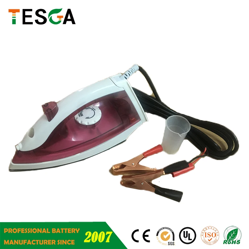 Solar Iron 12v Dc Iron Steam Iron 150W with Battery 12v20ah