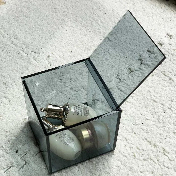 Factory Customized Acrylic Translucent Color Acrylic Organizer Box With Lid