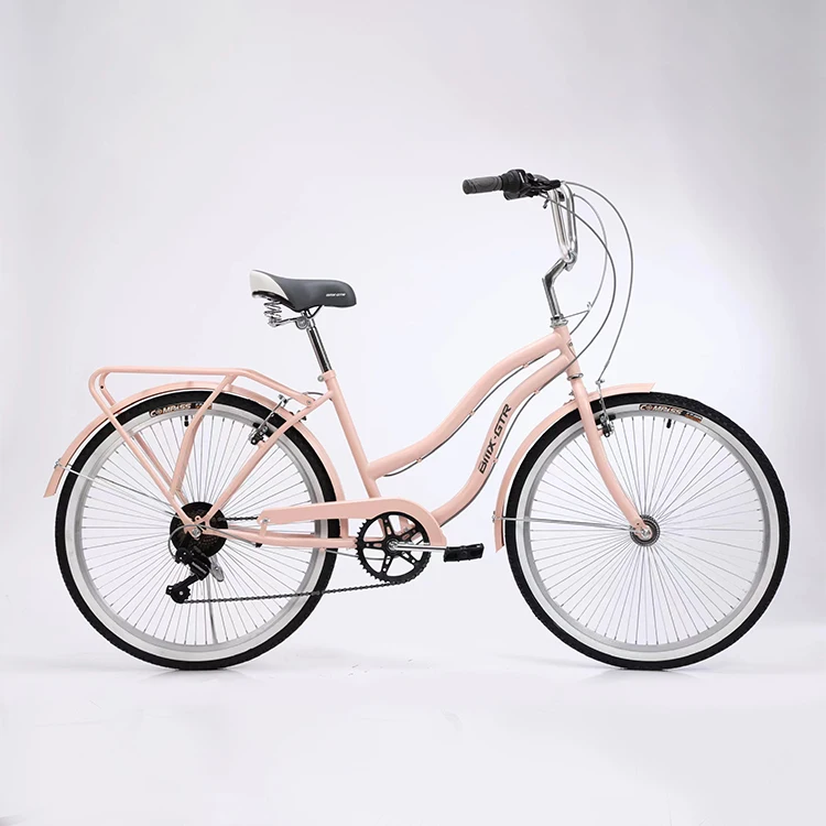 レディースビーチクルーザー自転車26インチロードサイクル