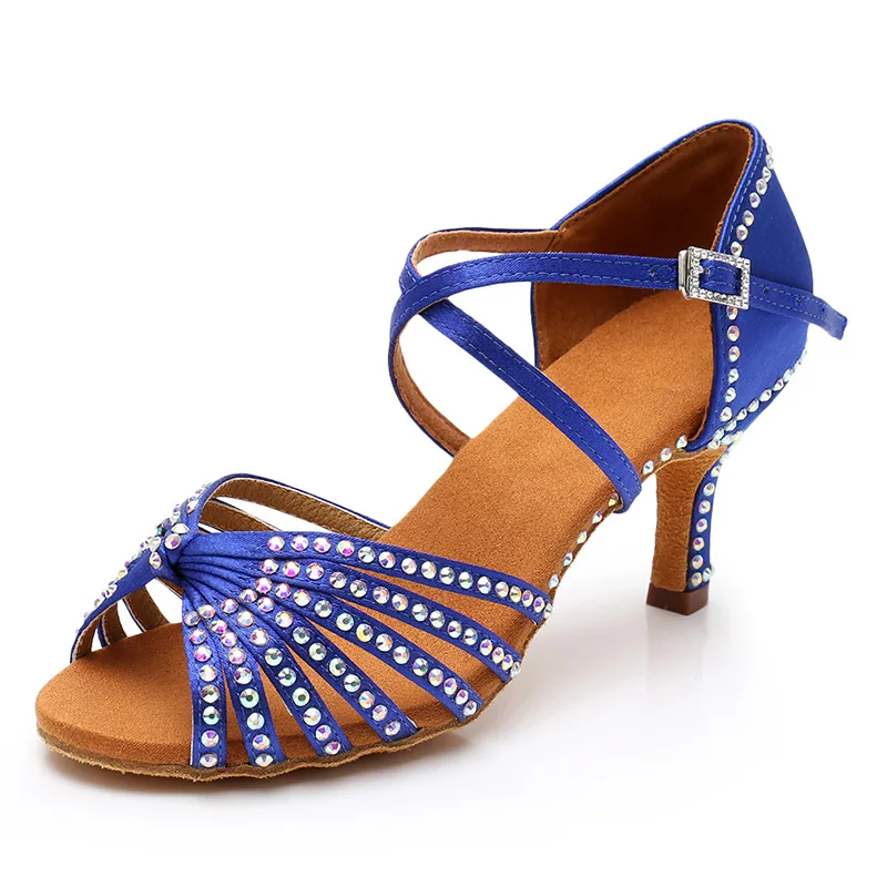 Sexy Tango Women Latin Dance Shoes Indoor Diamond Sandals Jazz Cha Cha  Dancing Shoes - Main Image