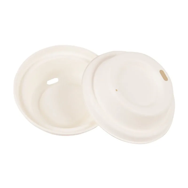 Sugarcane Biodegradable Paper Bagasse Cup Coffee Cups Disposable Lid