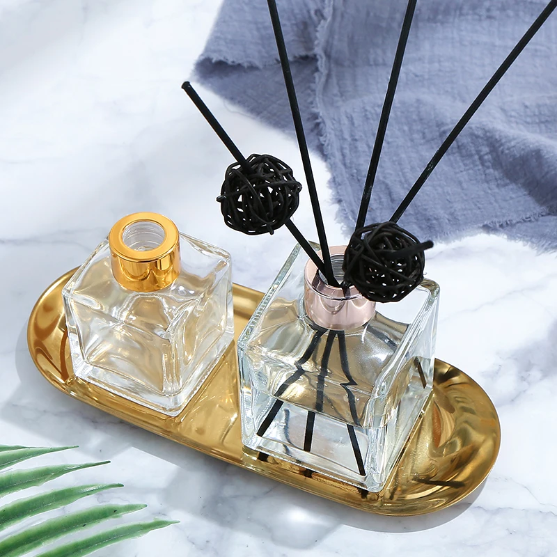 High Quality Square Aromatherapy Empty Reed Glass Bottle Diffuser Bottle