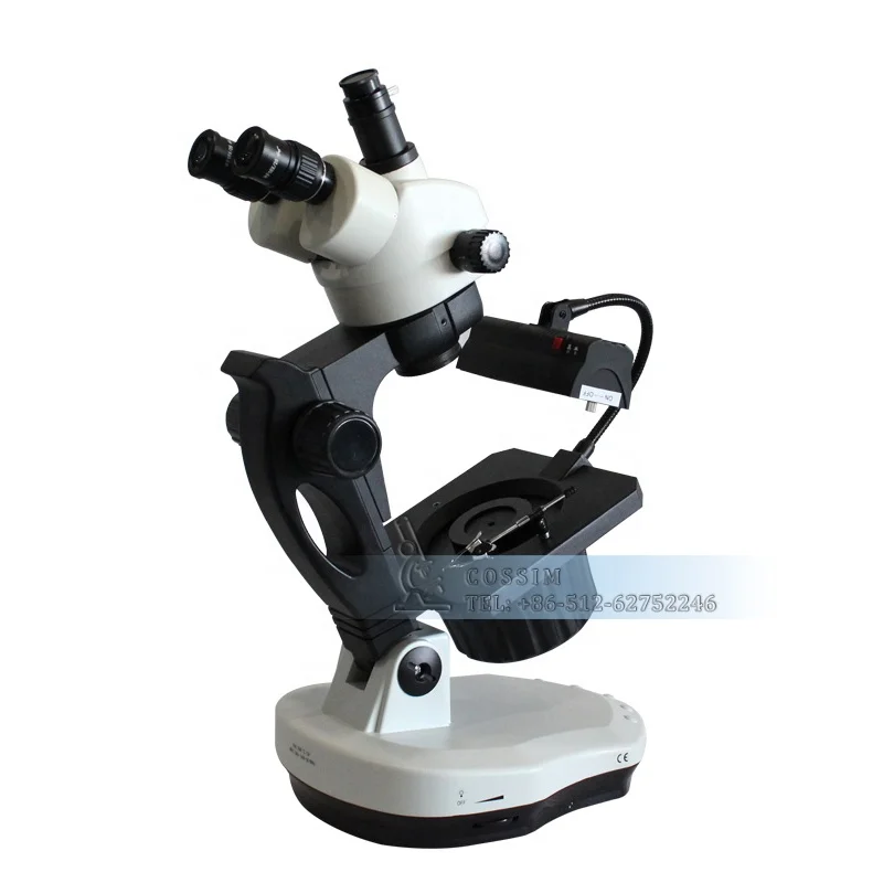 VGM600A Gemological Trinocular Microscope Zoom Jewelry & Gemology Microscopes with Ellipse Base